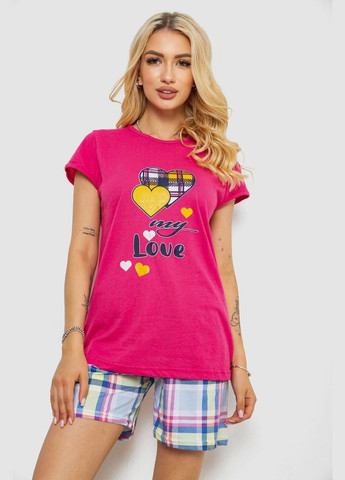 Малиновая всесезон пижама женская с принтом Fashion