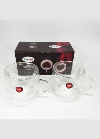 Чашка з подвійною стінкою СВ-8930-2, 2шт, 300мл, Дві чашки з ME-429 подвійним дном Con Brio (352769490)