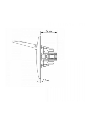 Розетка одинарна із заземленням та кришкою графіт BINERA Videx (374690523)