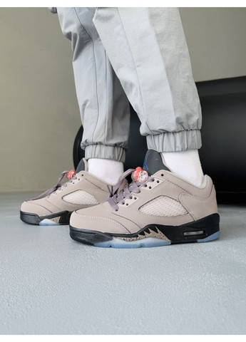 Бежеві Осінні кросівки чоловічі nike air jordan 5 low psg beige найк аір джордан No Brand