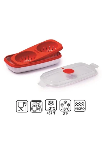 Контейнер для приготовления яичницы Egg Poacher 0,75 л пластик красный Snips (400881931)