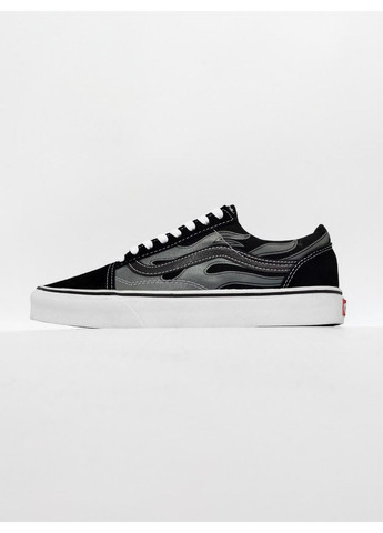 КЕДИ ЖІНОЧІ VANS OLD SKOOL FLAME BLACK ВАНС ОЛД СКУЛ No Brand чорні демісезони (367175825)