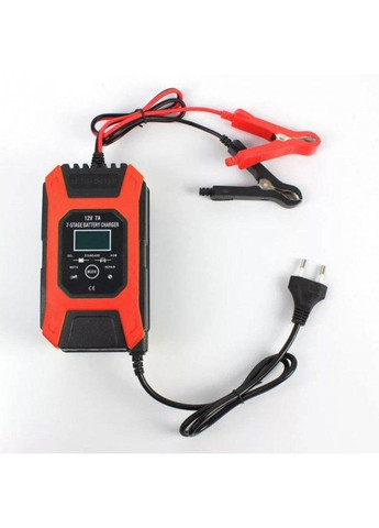 Зарядний пристрій для автомобільного акумулятора Foxsur 12V 7A (Червоний) No Brand (332635459)