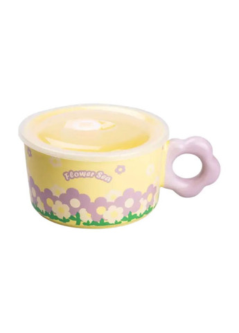 Миска для локшини керамічна 750 мліз кришкою Жовта HP7200Y TS Kitchen (318315408)