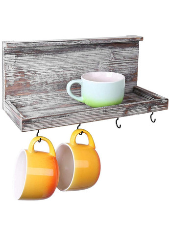 Полиця для чашок з дерева Горіс браш (СДК-001622) No Brand (327866458)