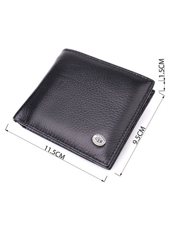 Чоловіче шкіряне портмоне із затискачем чорний 22485 st leather (329197568)