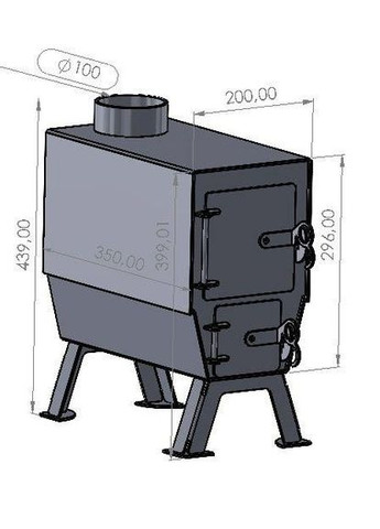 Буржуйка, печь дровяная МБ-1 окрашена No Brand (348334746)