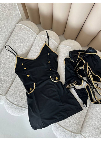 Черный демисезонный женский ролевой костюм | чёрная королева игры Vital-Textile 128/85