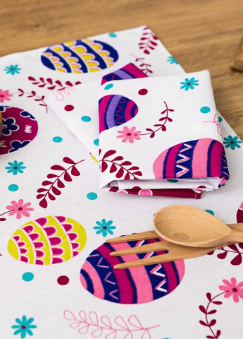 Кухонний рушник "Писанки" 75х40 см Homedec малюнок білий