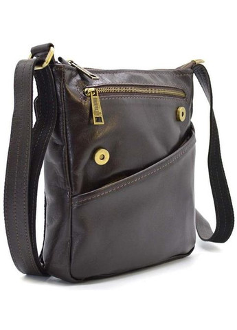 Сумка мессенджер через плечо мужская из натуральной кожи маленькая для документов формата А5 Коричневый 35736 TARWA (361401002)