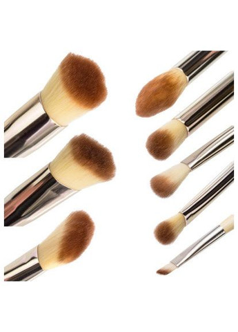 Набір пензликів для макіяжу з 8 інструментів в рожево-сріблястому клатчі MB-296 MaxMar (302722862)