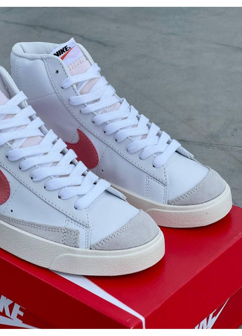 КРОСІВКИ ЖІНОЧІ NIKE BLAZER WHITE «CORAL LOGO» НАЙК БЛЕЙЗЕР No Brand білі демісезони (367115030)