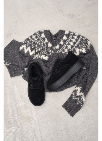 Stilli Женские зимние туфли из натуральной чёрной замши с меховой чёрной опушкой, стильная удобная обувь на каждый день черный з натуральная замша, украина — зима (363135161)