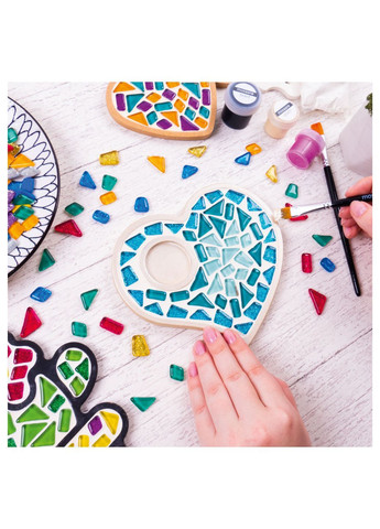 Стеклянная мозаика Подсвечник. Сердце 165х140 мм (MA1011) Mosaaro (293057157)