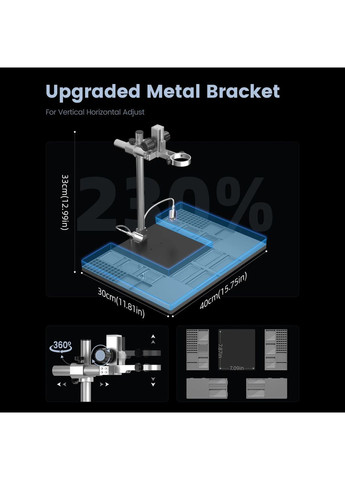 Цифровий мікроскоп AD210S Plus для паяння 10,1 дюйма HDMI для ремонту електроніки Andonstar (370169328)