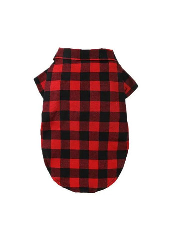 Сорочка для собак у клітку з метеликом червона M No Brand (299840358)