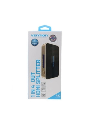 Сплітер 1 In 2 Out HDMI Splitter 4K 30Hz Gold Aluminum Alloy Type EU Standard () Vention ACBG0-EU (340279452)