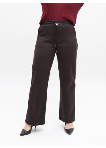 Штани жіночі коричневі широкі теплі на резинці Estensivo Палаццо (365813786)