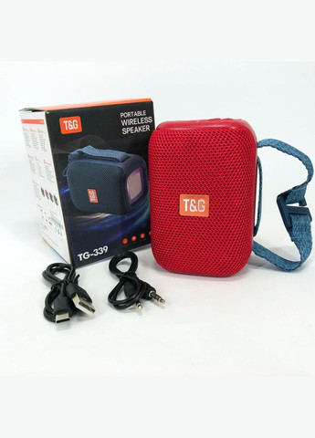 Портативна Bluetooth-колонка TG339 5W з RGB-підсвіткою, гучна блютуз-колонка. Колір: червоний T&G (297442734)