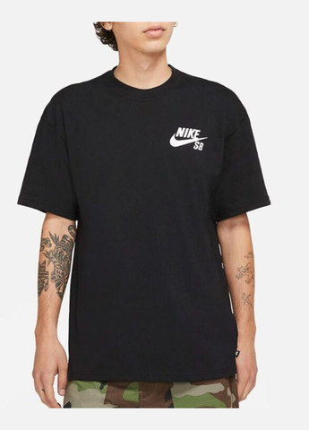 Черная футболка мужская b tee logo dc7817-010 черная Nike