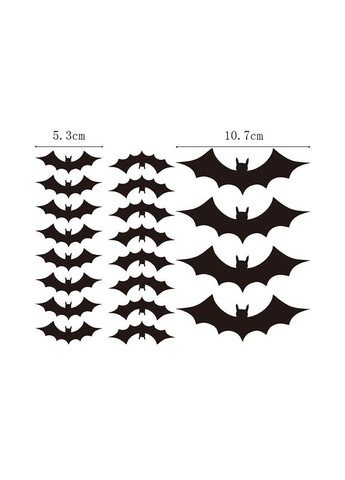 Летучие мыши Хэллоуин наклейки 150 на 225 мм черный Jannet (302769304)