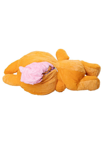 Дитяча м'яка іграшка Лабубу жовта плюшева подушка-іграшка з пледом для малюків ProDobro (364192304)