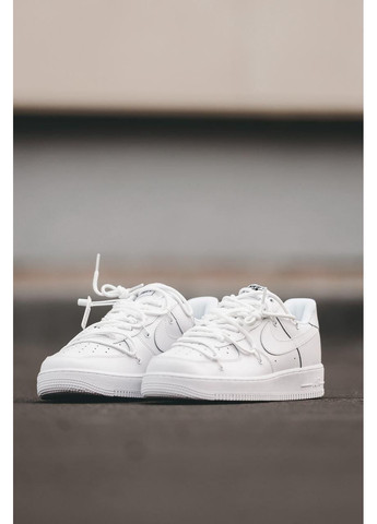 КРОССОВКИ ЖЕНСКИЕ NIKE AIR FORCE 1 WHITE V2 НАЙК АИР ФОРС 1 ПРЕМИУМ No Brand белые демисезоны (369387508)