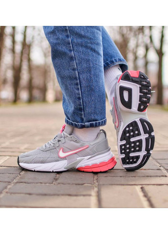 КРОССОВКИ ЖЕНСКИЕ NIKE RUNTEKK GREY PINK НАЙК В2К РАНТЕКК No Brand розовые демисезоны (367177821)