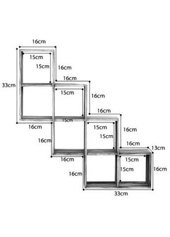 Полка для кружек из дерева Паплира мокко (СДК-011110) No Brand (327865357)