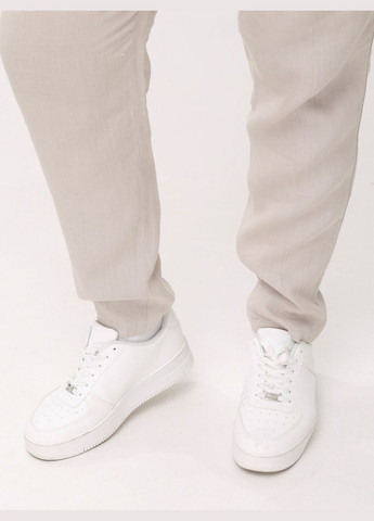 Брюки женские светло-бежевые МОМ льняные большой размер Estensivo MOM (297373570)