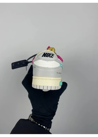 Білі кросівки чоловічі nike dunk low off-white lot 30 dm1602-122 найк сб данк демісезон No Brand