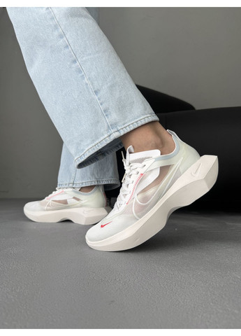 Белые демисезонные кроссовки мужские nike vista white / red найк виста No Brand