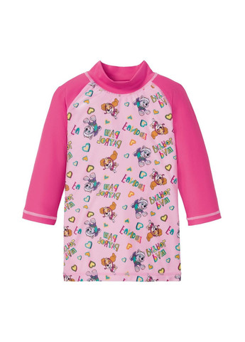 Розовый футболка-лонгслив для купания с защитой upf 50 для девочки щенячий патруль 349001 Nickelodeon
