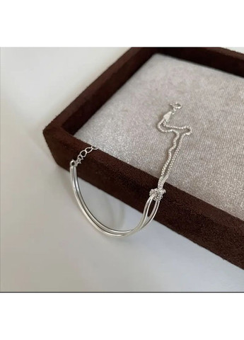 Минималистичная Цепочка Браслет "Узелок", цвет серебро No Brand (329447757)