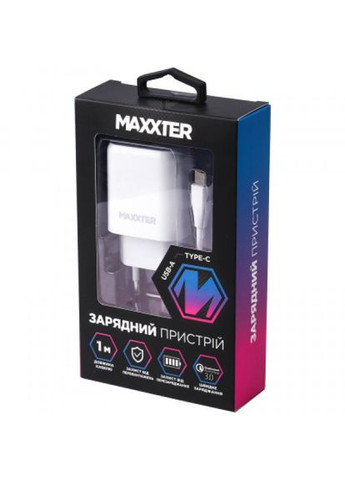 Зарядний пристрій Maxxter 1 usb + cable type-c (268143980)