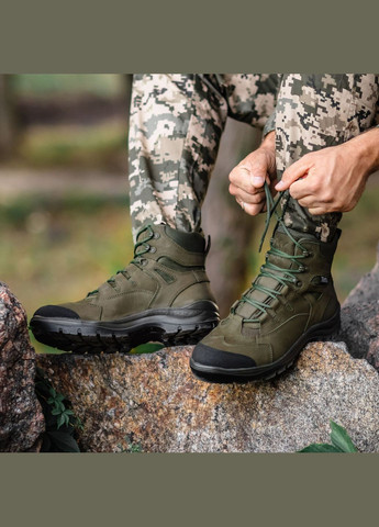 Шкіряні Демісезонні Жіночі Берці Тактичні. 36-40р Олива. Теплі та зручні! 45DF-2107 No Brand (301138829)