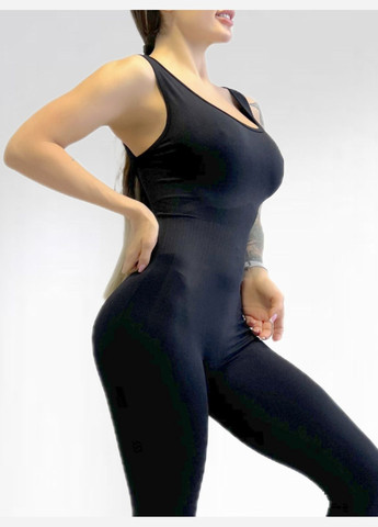 Спортивный комбинезон женский для гимнастики йоги фитнеса LILAFIT комбинезон-брюки чёрный спортивный нейлон