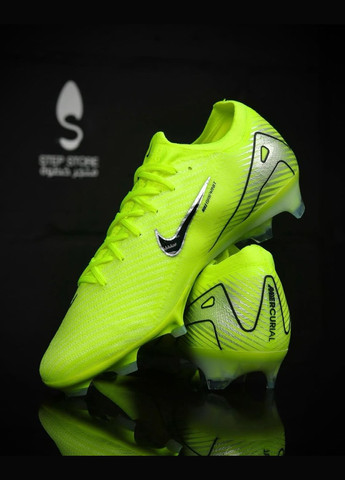 Салатовые бутсы футбольные air zoom mercurial vapor 16 elite mad voltage pack fg, футбольные бутсы для детей No Brand