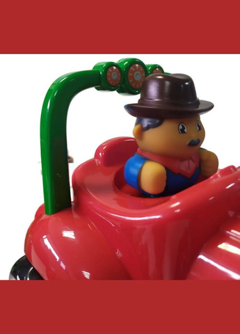 Трактор музичний з причепом звуки підсвічування 4 фігурки 36см Червоний (M 5572 UA) Limo Toy (301421217)