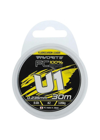 Флюорокарбон U1 FC 30m #2.0/0.235mm 8.6lb/3.89kg Favorite (388571657)