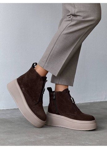 Зимние зимние ботинки No Brand из натуральной замши