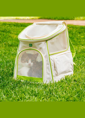 Рюкзак-переноска для кішок та дрібних порід собак Relax Eco, 40x40x26 см, до 8 кг WAUDOG (339703189)