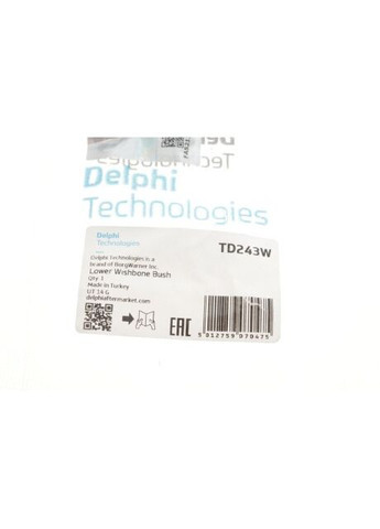 Сайлентблок важеля (переднього/ззаду) VW Golf 83-02 (з монтажною втулкою) TD243W UA63 Delphi (345769589)