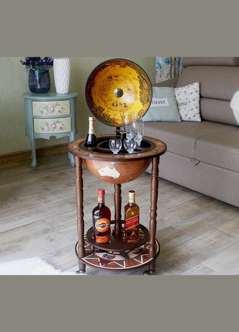 Глобус бар большой напольный карта мира подарок мужу на годовщину | Диаметр сферы 33 см Handmade 33001N-M (345646796)