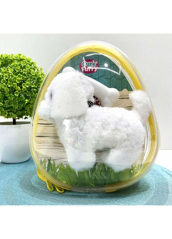 Собачка интерактивная ходит издает звуки шевелит хвостиком в рюкзаке Белая (777-23B) No Brand (352475257)