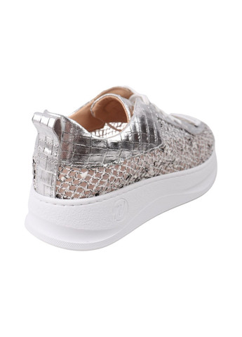 Серые кеды женские серебро натуральная кожа Phany 369-25LTS