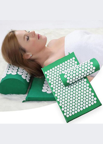 Коврик ортопедический акупунктурный массажный для йоги с подушкой валиком аппликатор Кузнецова DanMenQing (317499592)