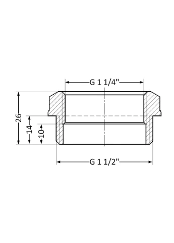 Футорка Standart 1 1/2"х1 1/4" НВ SD4234032 Thermo Alliance (397098428)