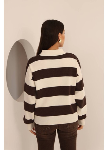 Коричневий демісезонний жіночий светр джемпер No Brand