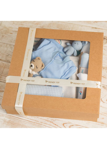 Блакитний великий подарунковий набір з бодіком для новонародженого Trendy Tot 03-01339_000000003